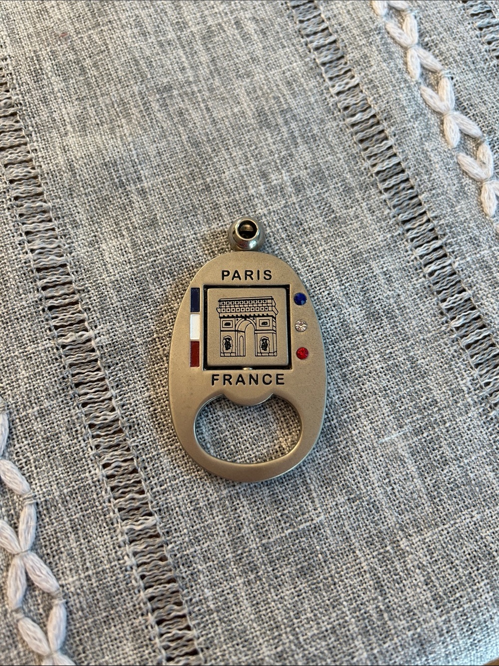 Paris France Metal Keychain Bottle Opener